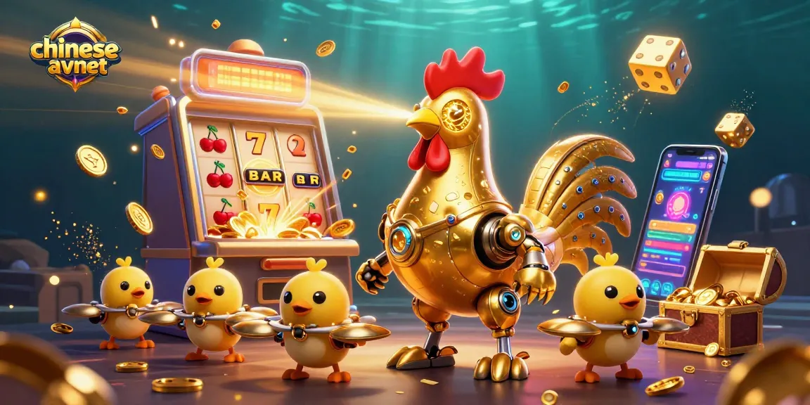 Engage in thrilling casino adventures with chineseavnet's captivating 3D illustration, showcasing exciting game elements.