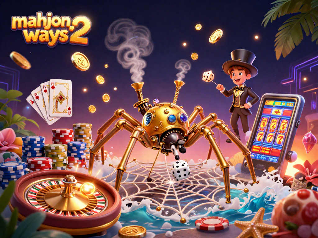 Catch lucky wins with mahjong ways 2 featuring vibrant golds, classic casino elements, and rich textures.